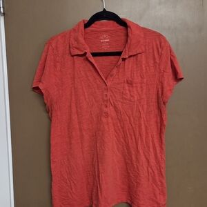 Old Navy Women's Vibrant Red Polo Shirt